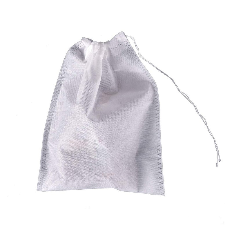 TamBee 8" x 10" Tea Bags DIY Disposable Bag Reusable Tea Bags for Loose Tea Empty Drawstring Seal String Bag Non Woven for Coffee Cook Bath Desiccant 100 Pcs - Image 1